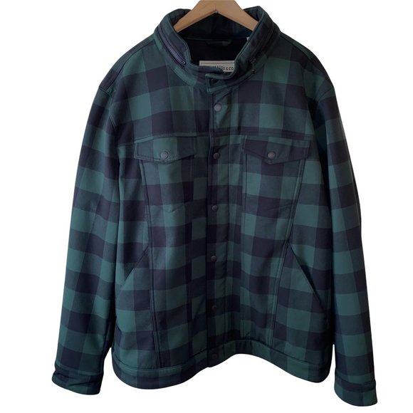 Levi's Buffalo Plaid Shirt Jacket, Green & Black - Men's XXL